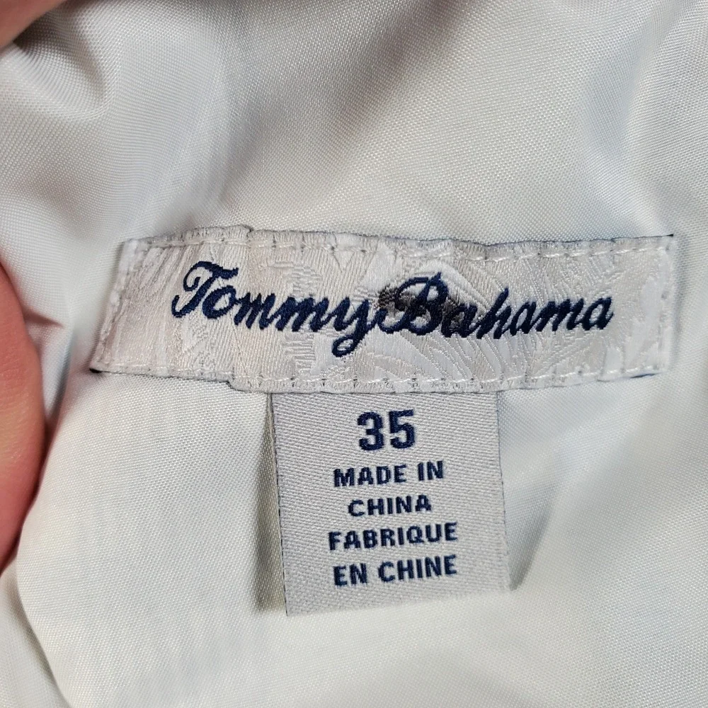 Tommy Bahama Shorts Mens 35 Blue Grey Plaid Stretch Preppy Golf 9